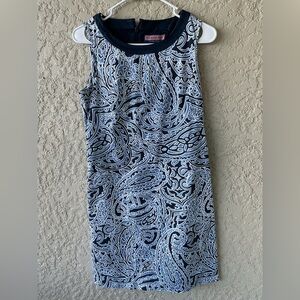 Vineyard Vines Navy and White Paisley Mini Dress